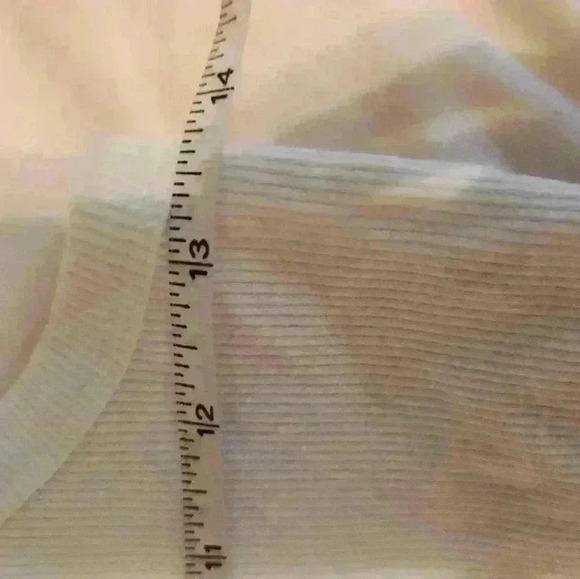 DKNY SPORT White Crop top tank knit Rib off white cream Halter summer Classy sum - Picture 7 of 8